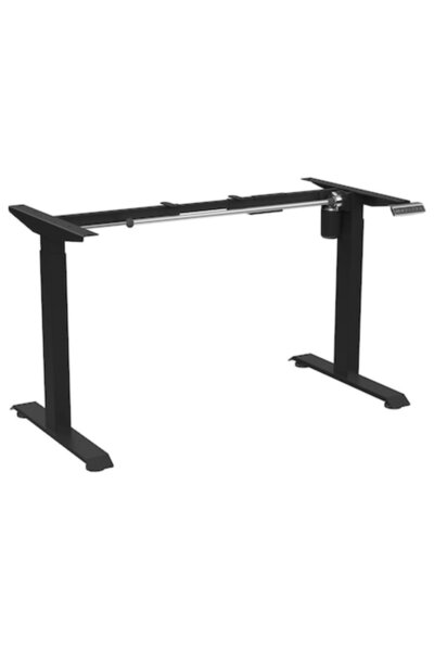 QMOBILI Cadru de birou electric BASIC negru, 1 motor, reglabil pe înălțime