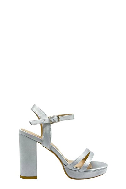 Moulin Shoes Lame Satin Double Strap Platform Heeled Evening Dress Women's Shoes
