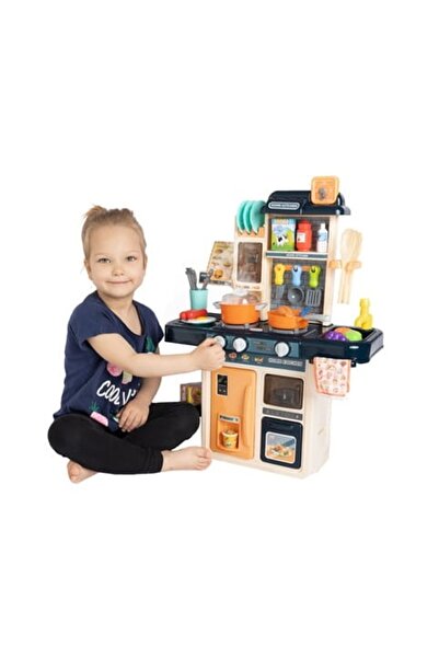 Doris Multifunctional kitchen with steam, lights, refrigerator, gas stove, sink, microwave oven, a