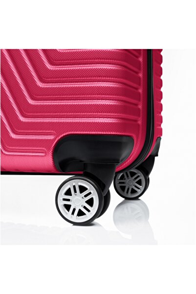 Artenova Set 3 trolere cu 4 roti, comaprtiment rigid, maner telescopic, cifru, fucsia