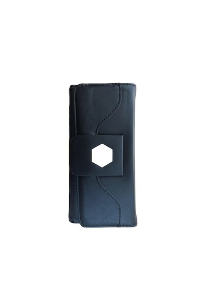 Cadouridiversity Women's wallet, faux leather, bow, black, 19 cm x 9 cm