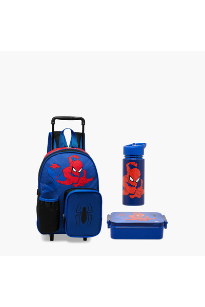 Marvel حقيبة عربة سبايدر مان للأولاد من عمر 5 إلى 8 سنوات بمقبض قابل للسحب