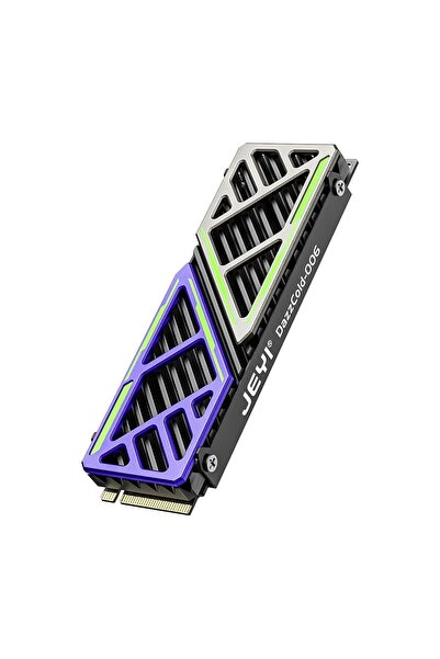JEYI مشتت حراري DazzCold-006 M.2 2280 SSD - سبيكة ألومنيوم وماغنيسيوم مع وسادة حرارية لجهاز PS5/mATX/Min