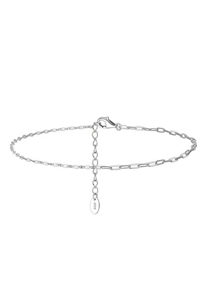 delis 925 silver anklet, JW1811, simple model, rhodium plated