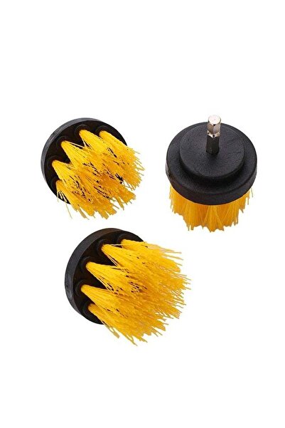 Lawazim Drill Cleaning Brush Set 3-Piece - 1/4" Hex Drill Scrub Brushes for Tile & Kitchen