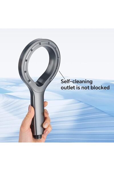 MACVI Cap de duș ®, jet reglabil, flexibilitate versatilă, moduri multiple, finisaj gri