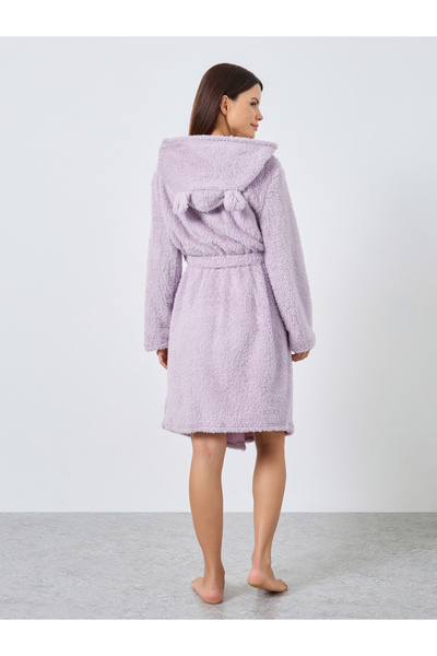 Styli Bear Ears Hooded Fleece Pocket Robe