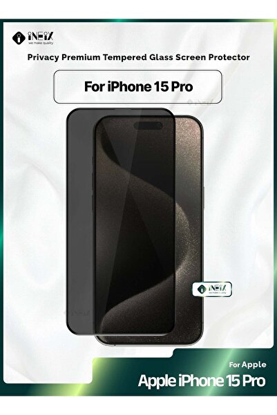 ineix واقي شاشة زجاجي فاخر من تيمبي للخصوصية لهاتف آيفون 15 برو