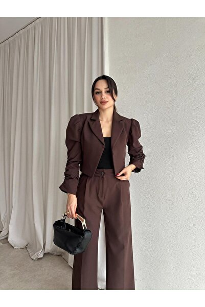 Mooi Butik Merset Set 8687 - Bitter Coffee