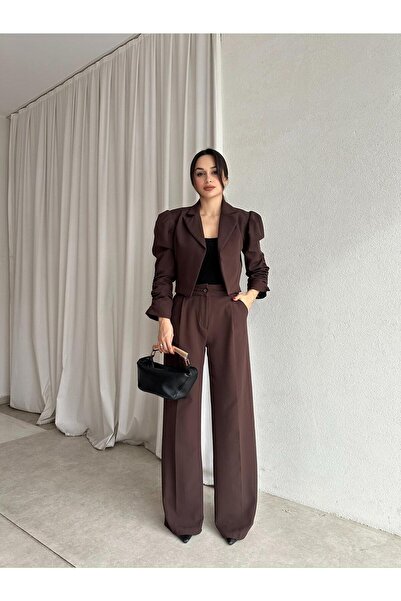 Mooi Butik Merset Set 8687 - Bitter Coffee