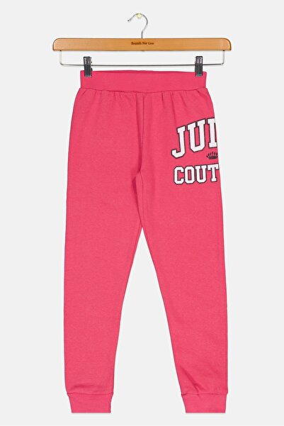 Juicy Couture Kids Girl Graphic Print Fleece Sweatpants, Fuchsia
