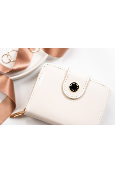 Other Small women's wallet made of -leather with snap and zipper - Peterson