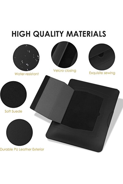 Aputue 13-14 inch Waterproof Durable Laptop Sleeve with Handle and Shoulder Strap - Black