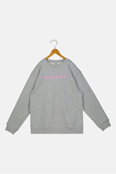 Reebok Kids Girl Sportswear Fit Long Sleeve Outdoor Sweatshirt, Grey