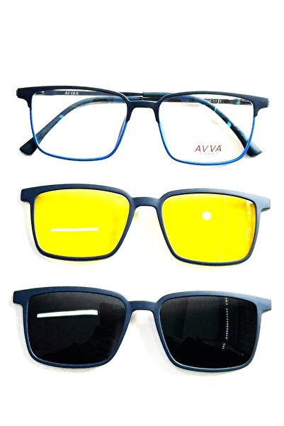 Avva 2126 C3 Polarized&Anti-Glare Clip-On Men's Sunglasses