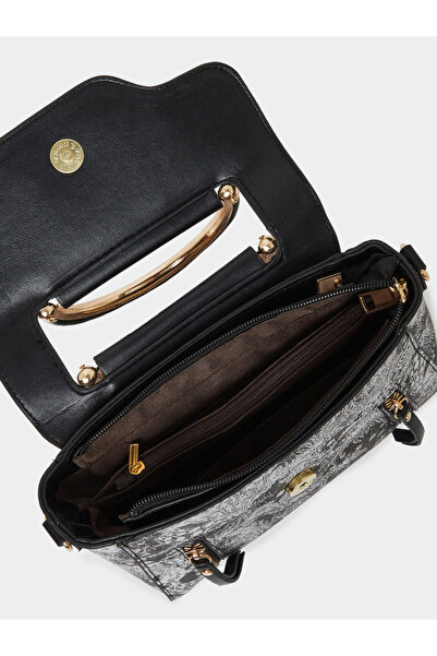 Take Two By Styli Floral Pattern Handbag with Flap Charm