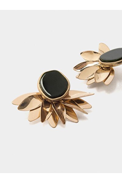 PARFOIS Resin Detaylı Yarım Çiçek Küpe