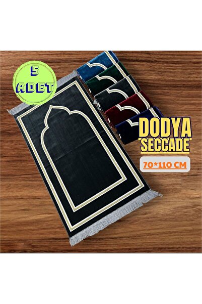 OBRNHOMEN 5 Adet Sade Desenli Namazlık Kadife Seccade Dodya İp İmalat Şık Az ...