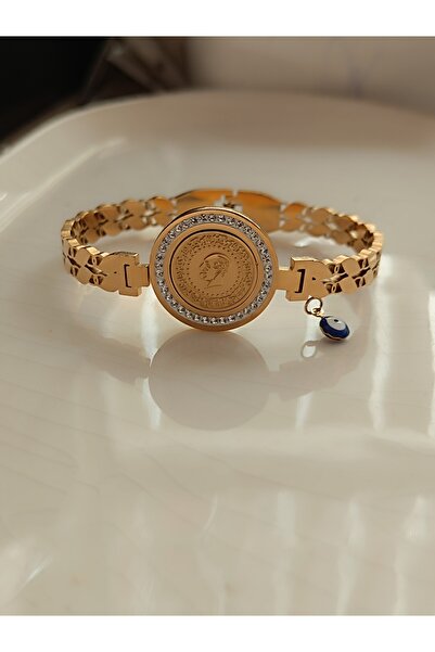 Kudi Gold color stainless steel bracelet