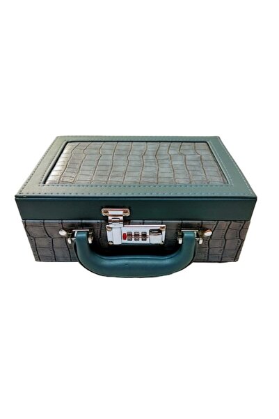 Cadouridiversity - Cutie de bijuterii, piele ecologică, lacăt cu combinație, ...