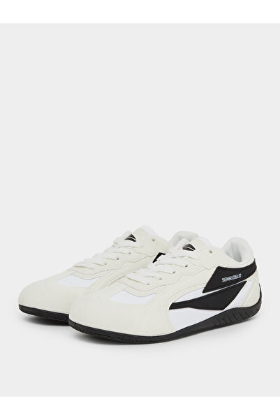 Styli White Retro Lace Up Sneakers