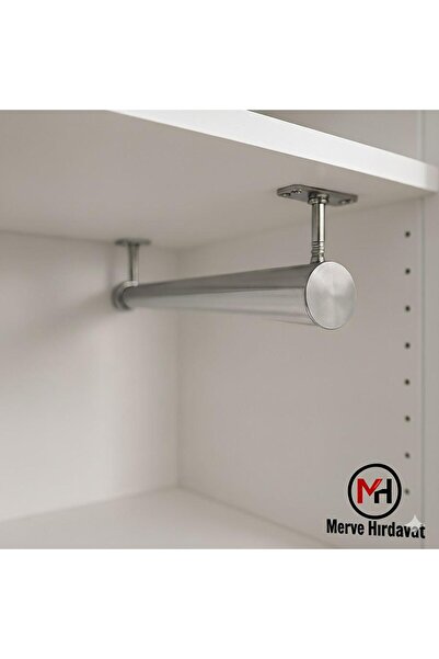 merveuras Dolap İçi (30 CM)Krom Yuvarlak Askı Borusu -Dolap İçi Düzenleyicile...