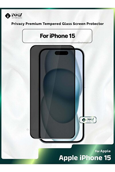 ineix واقي شاشة زجاجي فاخر من تيمبي للخصوصية لهاتف آيفون 15