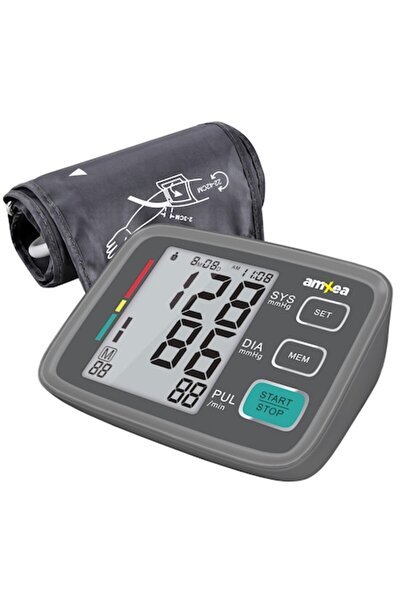 amXea Tensiometru de braț BM80EH (gri închis) + termometru TD-4336 (alb-turcoaz)