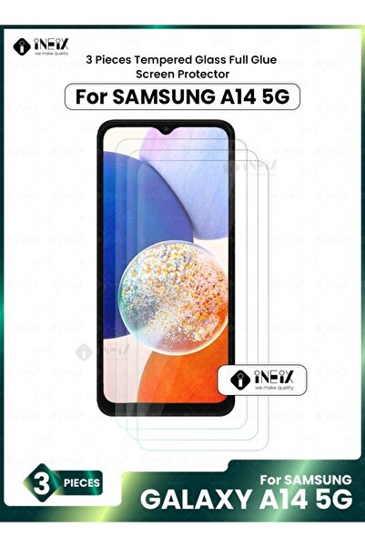ineix 3 قطع من واقي الشاشة الزجاجي تيمبي لهاتف سامسونج A14 5G