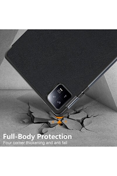 Generic Protective Case for Xiaomi Pad 6 Pro/Pad 6 11-inch 2023, Slim Foldable PU Leather Cover - Black