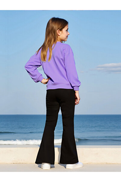 Take Two By Styli Teens Teddy Bear Graphic Sweatshirt and Flare Pants Set