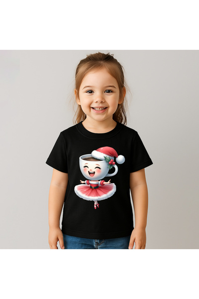 OEM Tricou Copii Fetite Ballerina Cappucina Christmas 100%Bumbac