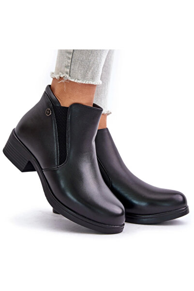 Vinceza Botine Cu Șaibă Mică Izolate Cu Blană 85150 Negre 37