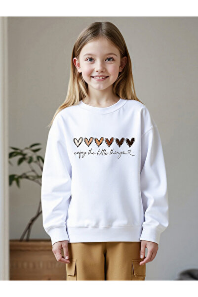 Take Two By Styli Teens Heart Graphic Sweatshirt and Joggers Set