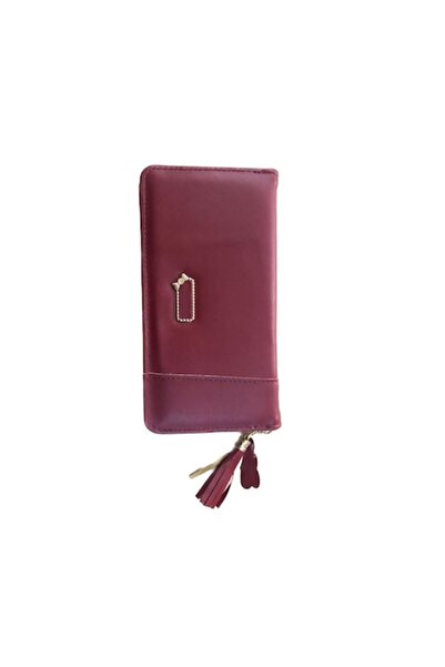 Cadouridiversity Women's wallet, faux leather, bow, red, 19 cm x 10 cm