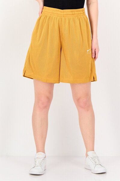 Nike Women Dri Fit Basketball Shorts, Mustard Yellow