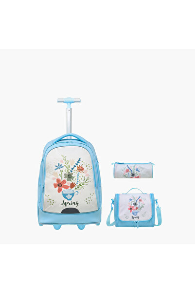 Juniors مجموعة حقائب مدرسية مطبوع من 3 قطع للبنات من عمر 8 إلى 13 عامًا مع حق...