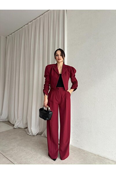 Mooi Butik Merset Suit 8687 - Burgundy