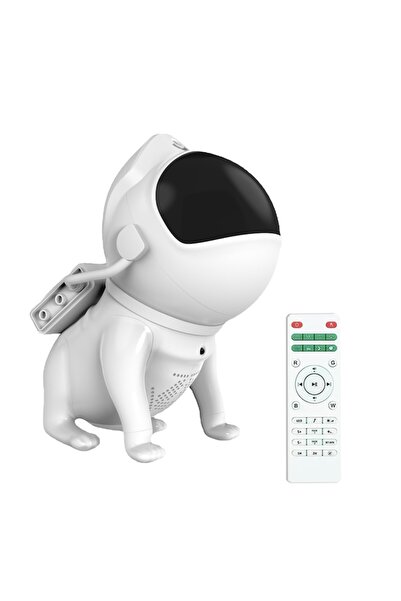 MACVI ® Star Projector Dog Astronaut with Night Light, Bluetooth, 15 Lighting Modes