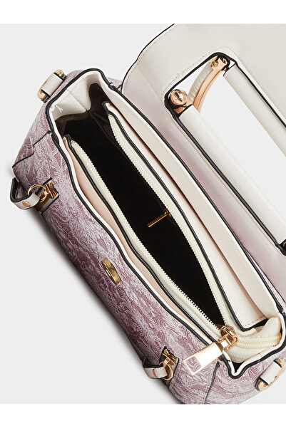 Take Two By Styli Off White Swan Decor Accent Handbag