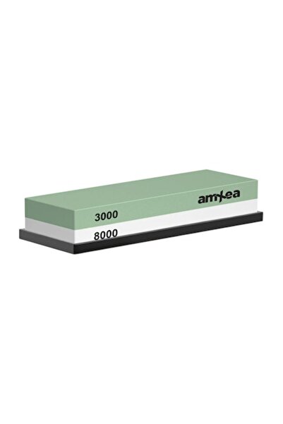 amXea Knife Sharpening Stone 3000/8000, 2 grits, rubber base