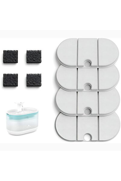 MACVI Set of 4 Macvi® oval water filters, remove odors & tastes, high-quality cotton.