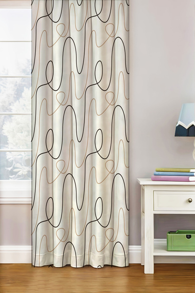 Vendini Quality Fabric, Vibrant Color Patterned Background Curtain (Size Prod...