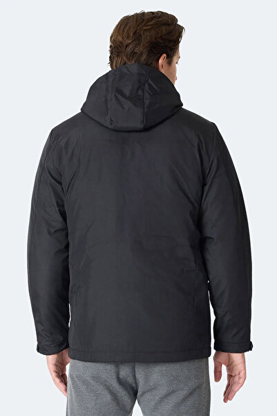 Slazenger Gravel Men's Hooded Black Coat & Jacket