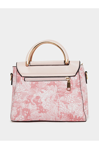 Take Two By Styli Floral Pattern Handbag with Flap Charm