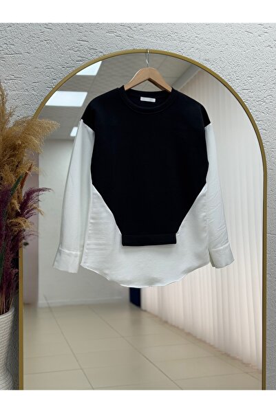 BENAHOLL Πουκάμισο Dapne με λεπτομέρεια 3 κλωστών Sweat-Zİ2218 Μαύρο