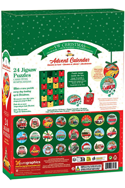 Eurographics Volkswagen Advent Calendar, 24 puzzles, 50 pieces