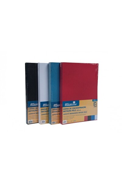Office Cover A4 Filing Cover LG-01, white cardboard, imitation leather, 230 g/m2, pack of 100 sheets