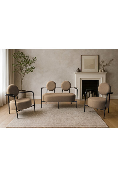 Azra Mobilya Venüs Koltuk Takımı Siyah İskelet – Modern Koltuk Seti | Ofis ve...