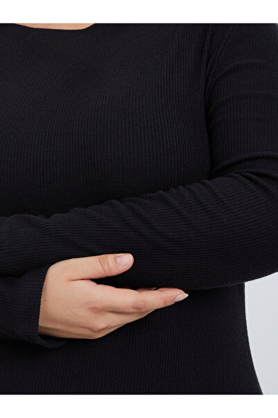 Styli Plus Size Brushed Ribbed Maxi Dress